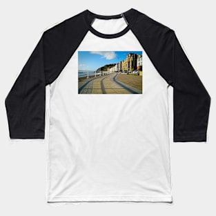 Aberystwyth Seafront Promenade North - Coastal Scenery Baseball T-Shirt